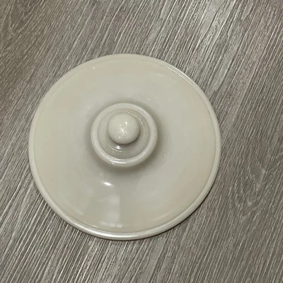 VTG ✅ Fire King Casserole **Lid only **Milk Glass Ivory Color 7.5"  Lid Round - Image 1 of 4