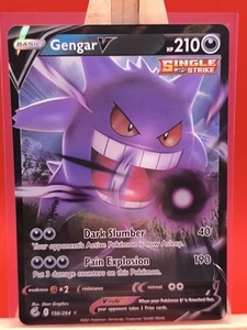 Tarjeta de Pokémon Holo Gengar V 156/264 Fusion Strike ultra rara * Nueva * - Imagen 1 de 14