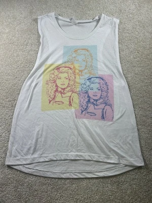 Camiseta sin mangas para mujer Next Level blanca talla L estampado gráfico Foto 1 de 4