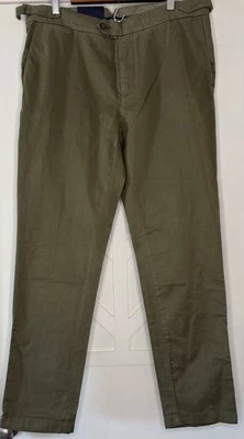 Daniel Cremieux Men's 36x32 Casual Pant Madison Stretch Army Green NEW Down East - Image 1 of 4