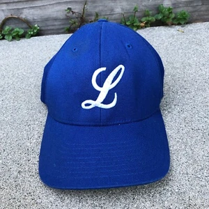 RICHARDSON L Logo Baseball Fitted Hat Boy's XS-SM Blue Embroidered Cap - Picture 1 of 7