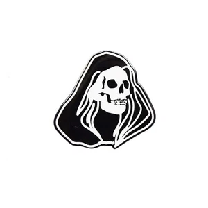 Grim Reaper Émail Épinglette Badge Death Skull Squelette Gothique Motard Cadeau - Picture 1 of 3