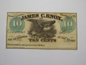 0,10 $ 1862 Knox Corners New York NY veraltete Währung Banknote Geldschein Oneida Co. - Bild 1 von 2