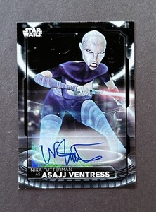 2021 Topps Star Wars Battle Plans ASAJJ VENTRESS Auto Black Parallel /5