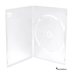 10 étuis DVD simples transparents 7 mm colonne vertébrale mince housse avant BOX29 - Photo 1/1