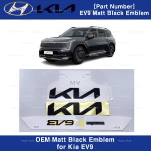 Insignia emblema EV9 letra logotipo maletero capó negro mate para Kia EV9 2024 - Imagen 1 de 11