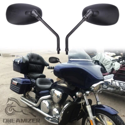 Espejos retrovisores negros para motocicleta Honda VTX1100 VTX1300 VTX1800 Shadow 750 Foto 1 de 4