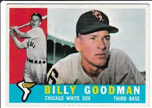 1960 Topps #69 BILLY GOODMAN-EX-WHITE SOX-FREE USA Shipping - Picture 1 of 2