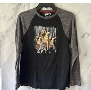 BERZY - DABBING DOG PUG GRAPHIC PRINT T-SHIRT - Picture 1 of 6