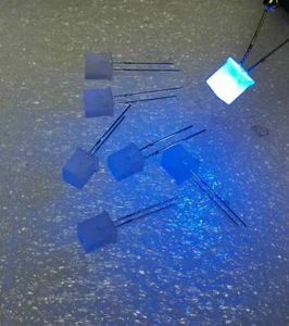 (10) 5mm GM Chevy CUBE LED Interior Speedometer Gauge Cluster Light Bulbs BLUE - Picture 1 of 1