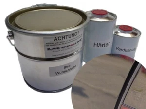 7 Liter Set 2K Autolack geeignet für VW L041 Schwarz UNI kein Klarlack Lackpoin - Picture 1 of 1