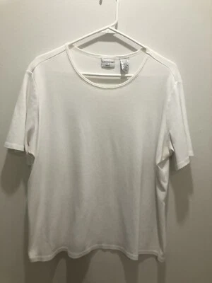 Camisa Covington Mujer Talla 20/22W Blanca Manga Corta Foto 1 de 4