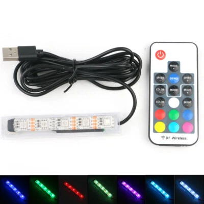 1pc Small LED Fish Tank Light with Remote Control Submersible Aquarium Light New - Image 1 of 4
