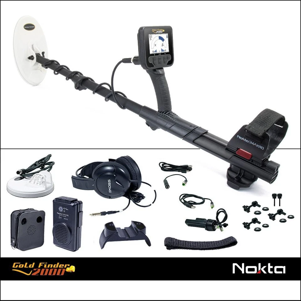 METAL DETECTOR GOLD FINDER 2000 NOKTA MAKRO 2 PIASTRE CERCA METALLI ORO