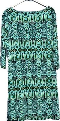 Vestido Tory Burch 100 % seda funda estampado geométrico talla XS Foto 1 de 3