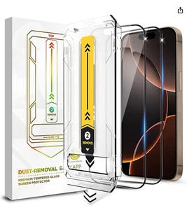 2 Pack for iPhone 16 Pro Max Screen Protector, Military Grade Shatterproof 9H+ T - Photo 1 sur 6