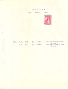 Colombia SG844 Red Cross Fund 1951 medicine - Picture 1 of 1