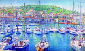 Mural de cerámica artística de azulejos marinos Mayumi Ohno Francia POV-MO010 - Imagen 1 de 2