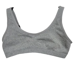 Sujetador deportivo Hanes para niñas gris sin costuras con soporte juvenil talla mediana entrenamiento atlético - Imagen 1 de 4