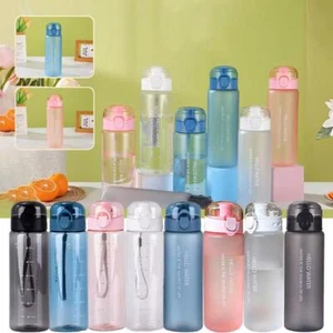 Borraccia Trasparente 780ml Portatile Sport Viaggio Trasparente Antiperdite Drinkin} - Foto 1 di 27