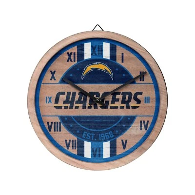 Los Angles Charges Logo Barrel Wall Clock Wooden - Man Cave Office Decor NEW - Image 1 of 2