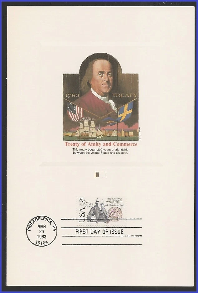 USA5 #2036 U/A FLEETWOOD PROOFCARD FDC   US - Sweden - Image 1 of 1