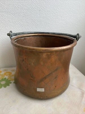 Ancien Chaudron Marmitte En Cuivre Deco Rétro  - Photo 1/4