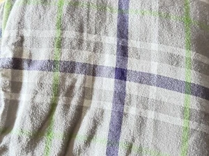 POTTERY BARN TEEN WREN PLAID GREEN ORGANIC FLANNEL F/Q DUVET COVER  82”x86” GUC - Picture 1 of 12
