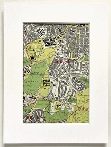 Vintage c. 1950 London Map - Mounted - WOOLWICH, SHOOTERS HILL 30 - Picture 1 of 1