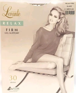 2 Pairs LEVANTE Relax Firm Leg Support Pantyhose Size 2 M GLACE  Made in Italy - Picture 1 of 17