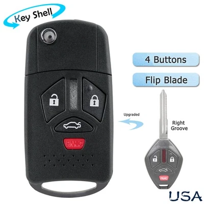 Para 2007 2008 2009 2010 2011 2012 Mitsubishi Eclipse Mando a distancia Llavero Carcasa Estuche Foto 1 de 4