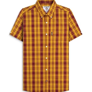 Lambretta Mens Check Shirt Short Sleeve Shirt - Picture 1 of 8