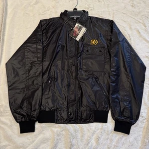 VTG 80s NWT ThermoKing Upstream Racing Division Satin Bomber Jacket Mens Small - Picture 1 of 9
