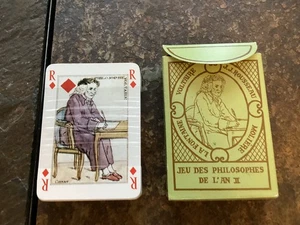 Unused French Philosophers Playing Cards, In French - Picture 1 of 2