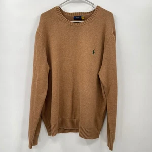 Polo Ralph Lauren Pullover 2X Camel Rundhals Langarm Baumwolle Bestickt Pony - Bild 1 von 7