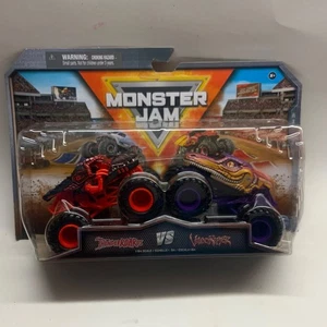 Monster Jam Thunderroarus vs Velociraptor Paquete de 2 NUEVO Camión Dinosaurio 1:64 Diecast - Imagen 1 de 6
