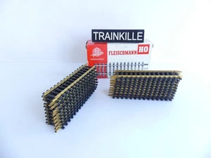 6002 / FLEISCHMANN 20 RAILS DROITS 102 MM EN LAITON - Foto 1 di 3