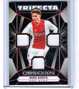 2024-25 Panini Obsidian Mika Godts Trifecta Triple Jersey #'ed 02/50 - Picture 1 of 1