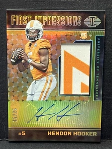 Hendon Hooker Auto Patch Rookie 2023 Panini Chronicles First Impressions /25 RPA - Bild 1 von 3