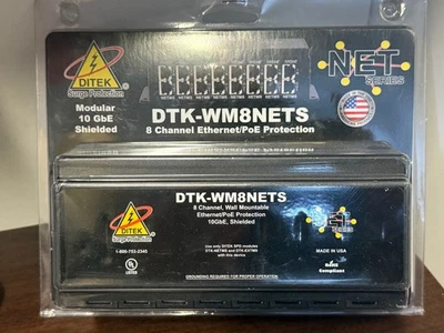 Ditek DTK-WM8 NETS Wall Mountable 8 Channel Ethernet Network Surge Protector - Image 1 of 2
