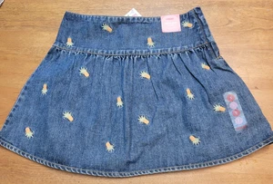 Gymboree Aloha Wahine Blue Denim Skirt With Pineapples, Size 5, NWT, 2005 - Picture 1 of 1
