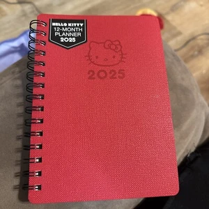 2025 Hello Kitty Planner Agenda Weekly Pages and Monthly Calendars OCS Red - Picture 1 of 2