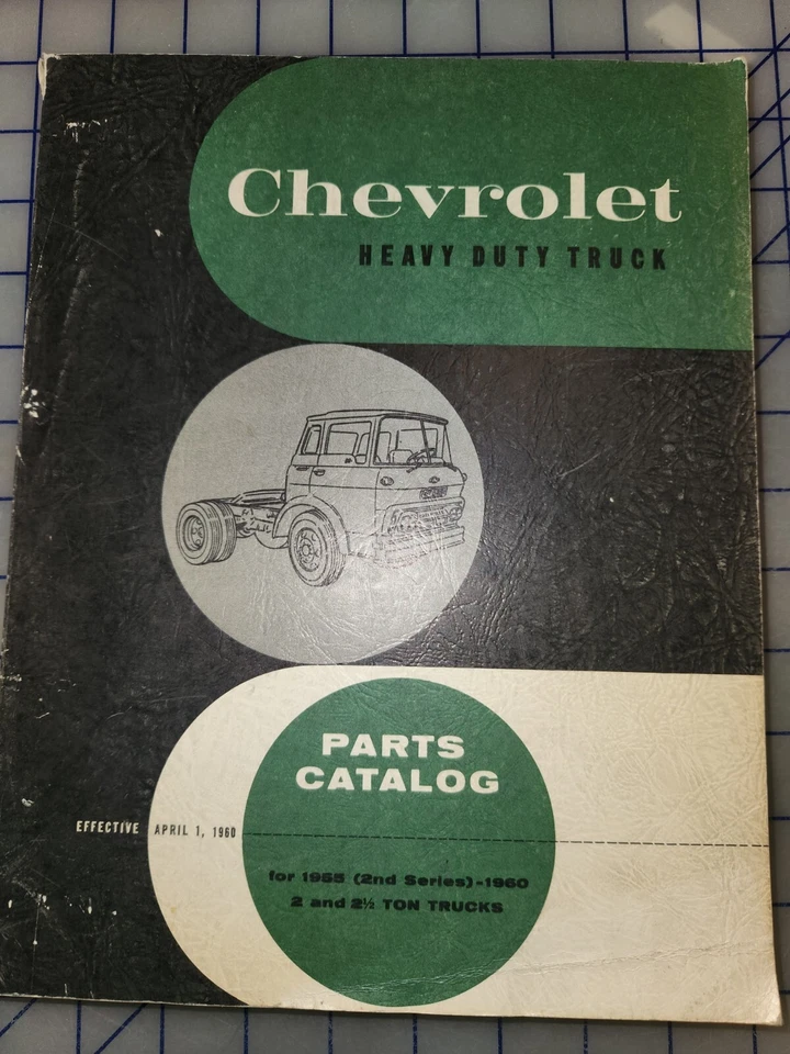 Catálogo de piezas de camioneta Chevrolet 1955 a 1960 trabajo pesado 2 2,5 toneladas Foto 1 de 1