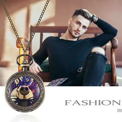 Reloj Bolsillo Hombre Retro Cuarzo Diseño Vintage Colgante Cadena Collar Regalo Navidad Foto 1 de 4