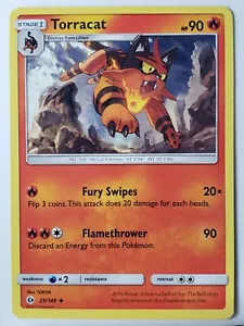 Tarjeta Pokémon Torracat 25/149 NM/M - Sun Moon - Arte TOKIYA - Imagen 1 de 2