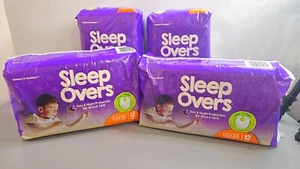 Pack of 4 Sleep Overs Day & Night Protection Youth 60-125 lbs. LG/XL (48 Pants) - Picture 1 of 7