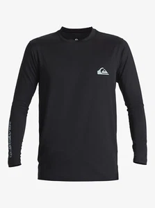 quiksilver rashguard tee EVERYDAY long Sleeves men UPF50 surf tee black - Picture 1 of 2