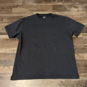 Decoded Mens T-shirt Large Black Thicker Material Cotton Short Sleeve Solid - Picture 1 of 4