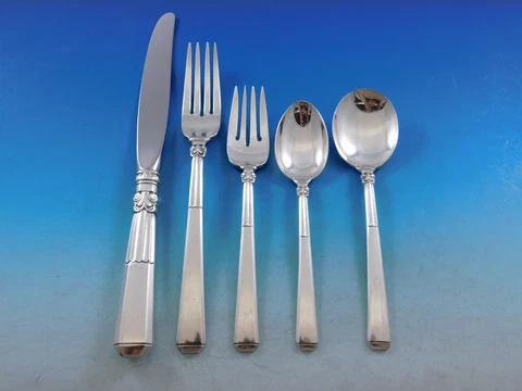 Epic by Gorham Sterling Silver Flatware Set for 12 Service 65 pieces Deco Dinner Cover