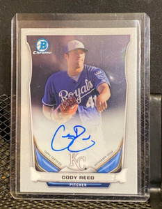 🔥 Cody Reed  2014 Bowman Chrome * On Card *   Auto - Rays 🔥